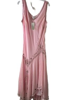 Vintage Together Pink Beaded Midi/Maxi Dress